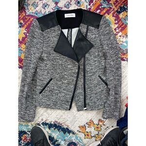 Chic Moto-Inspired Jacket: Elevate Your Style Calvin Klein Size‎ Petite Medium